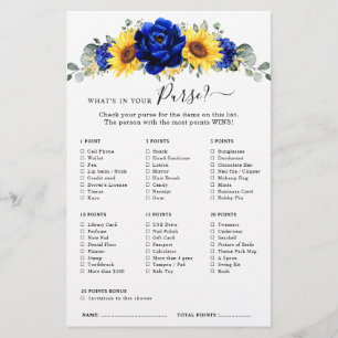 Papier Jeu de Fête des mariées de tournesol Royal Blue Ru
