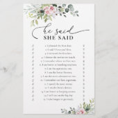 Papier Jeu de Fête des mariées de verdure rose pâle (Devant)