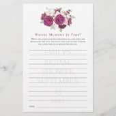 Papier Jeu de Fête des mariées dont la mémoire Bourgogne  (Devant)