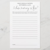 Papier Jeu de Fête des mariées dont la mémoire noire Text (Devant)