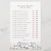 Papier Jeu de Fête des mariées du jardin du Fleur sauvage (Devant)