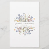 Papier Jeu de Fête des mariées du jardin du Fleur sauvage (Dos)