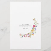 Papier Jeu de Fête des mariées du jardin du Fleur sauvage (Dos)