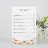 Papier Jeu de Fête des mariées du jardin du Fleur sauvage (Debout devant)