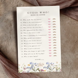 Papier Jeu de Fête des mariées du jardin du Fleur sauvage