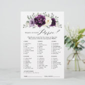 Papier Jeu de Fête des mariées Eggplant Purple Plum Ivory (Debout devant)