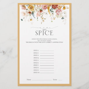 Papier Jeu de Fête des mariées élégante Fleur sauvage jau
