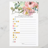 Papier Jeu de Fête des mariées Emoji Pictionary Eggshell (Devant)