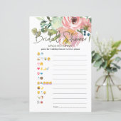 Papier Jeu de Fête des mariées Emoji Pictionary Eggshell (Debout devant)