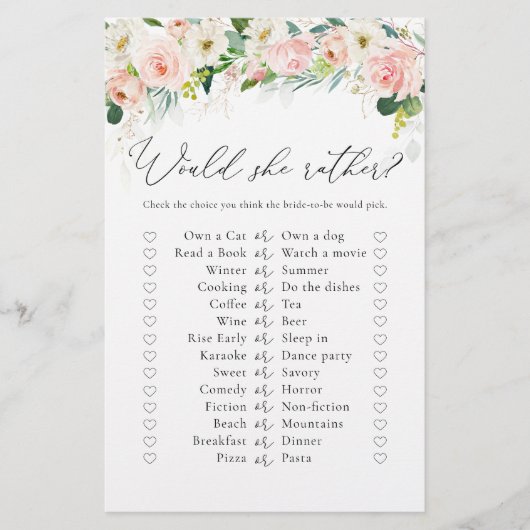 Papier Jeu de Fête des mariées Ethereal Blush Rose Roses (Devant)