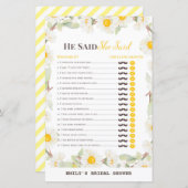 Papier Jeu de Fête des mariées Fleur Faisy Spring IMPRIMÉ (Devant / Derrière)