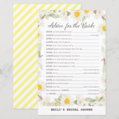 Papier Jeu de Fête des mariées Fleur Faisy Spring IMPRIMÉ (Devant / Derrière)