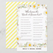 Papier Jeu de Fête des mariées Fleur Faisy Spring IMPRIMÉ (Devant / Derrière)