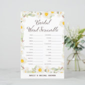 Papier Jeu de Fête des mariées Fleur Faisy Spring IMPRIMÉ (Debout devant)