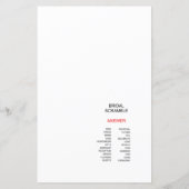 Papier Jeu de Fête des mariées Fleur Faisy Spring IMPRIMÉ (Dos)