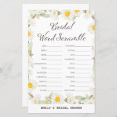 Papier Jeu de Fête des mariées Fleur Faisy Spring IMPRIMÉ (Devant / Derrière)