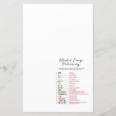 Papier Jeu de Fête des mariées Fleur Faisy Spring IMPRIMÉ (Dos)