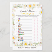 Papier Jeu de Fête des mariées Fleur Faisy Spring IMPRIMÉ (Devant / Derrière)