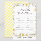 Papier Jeu de Fête des mariées Fleur Faisy Spring IMPRIMÉ (Devant / Derrière)