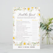 Papier Jeu de Fête des mariées Fleur Faisy Spring IMPRIMÉ (Debout devant)