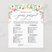 Papier Jeu de Fête des mariées Fleur sauvage aquarelle (Devant)