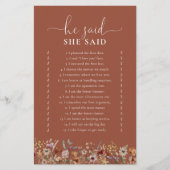 Papier Jeu de Fête des mariées Fleur sauvage minuscule Te (Devant)