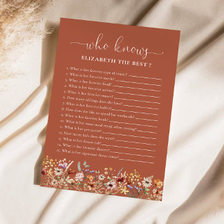 Papier Jeu de Fête des mariées Fleur sauvage minuscule Te