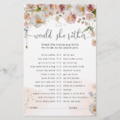 Papier Jeu de Fête des mariées Fleurs d'aquarelle rose pâ (Devant)