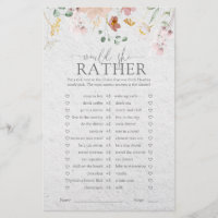 Jeu de Fête des mariées Fleurs de Jardin Rose Vier