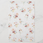 Papier Jeu de Fête des mariées Fleurs de Jardin Rose Vier (Dos)