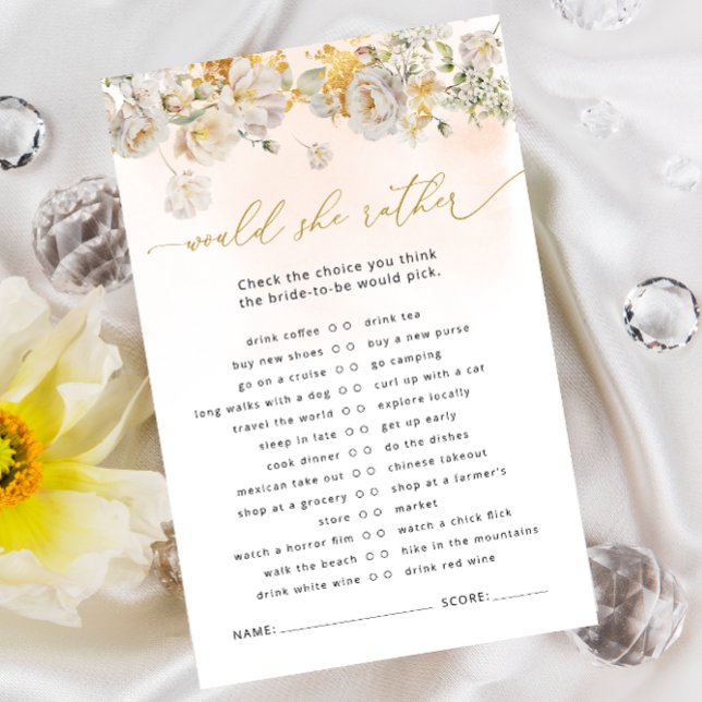 Papier Jeu de Fête des mariées florale (Créateur téléchargé)