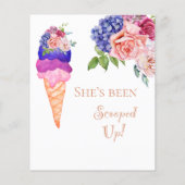 Papier Jeu de Fête des mariées florale à la crème glacée (Dos)