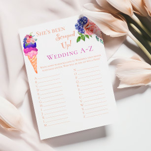 Papier Jeu de Fête des mariées florale à la crème glacée