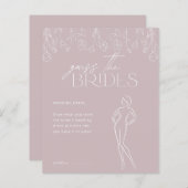 Papier Jeu de Fête des mariées Florale Boho moderne (Devant / Derrière)