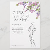 Papier Jeu de Fête des mariées florale de Lavande d'aquar (Devant)