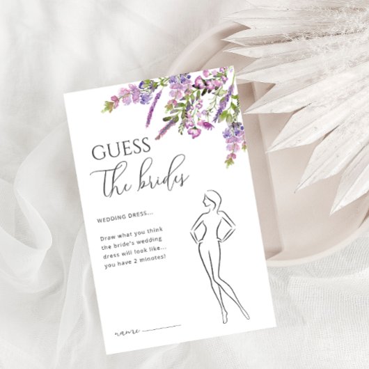 Papier Jeu de Fête des mariées florale de Lavande d'aquar