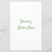 Papier Jeu de Fête des mariées Florale Jaune BINGO (Dos)