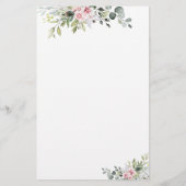 Papier Jeu de Fête des mariées florale rose vif (Dos)