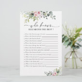 Papier Jeu de Fête des mariées florale rose vif (Debout devant)