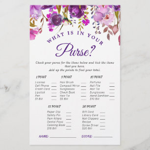 Papier Jeu de Fête des mariées Florale violet