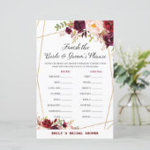 Papier Jeu de Fête des mariées Florales de Bourgogne IMPR (Debout devant)