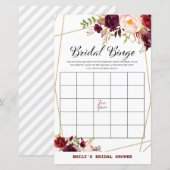 Papier Jeu de Fête des mariées Florales de Bourgogne IMPR (Devant / Derrière)