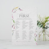 Papier Jeu de Fête des mariées Foral fleur sauvage Waterc (Debout devant)