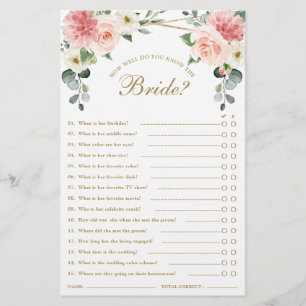 Papier Jeu de Fête des mariées géométrique florale rose v