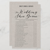 Papier Jeu de Fête des mariées gris rustique moderne IMPR (Devant / Derrière)