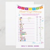 Papier Jeu de Fête des mariées mexicaine Fiesta IMPRIMÉ (Devant / Derrière)