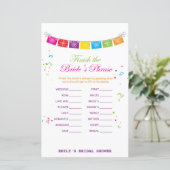 Papier Jeu de Fête des mariées mexicaine Fiesta IMPRIMÉ (Debout devant)