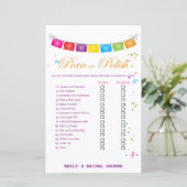 Papier Jeu de Fête des mariées mexicaine Fiesta IMPRIMÉ (Debout devant)