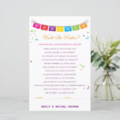 Papier Jeu de Fête des mariées mexicaine Fiesta IMPRIMÉ (Debout devant)