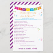 Papier Jeu de Fête des mariées mexicaine Fiesta IMPRIMÉ (Devant / Derrière)